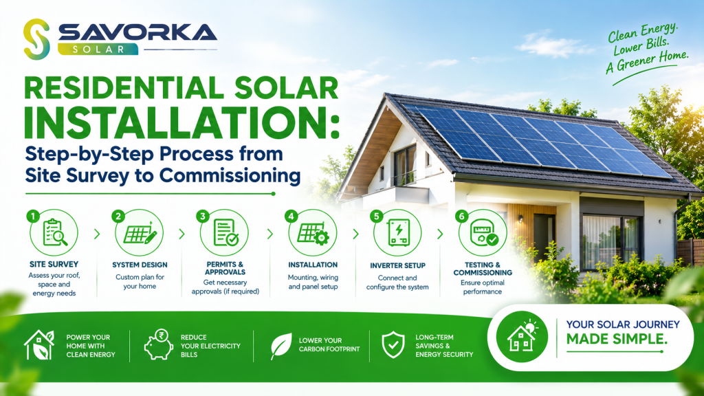 Residential Solar Installation: Step-by-Step Process from Site Survey to Commissioning